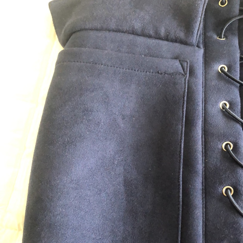 🌎Kendi Boutique Designer Suede Skirt Set in Navy - Picture 7 of 9